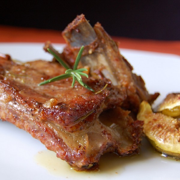 Costillas de Cerdo al horno con puré de patata a la vainilla